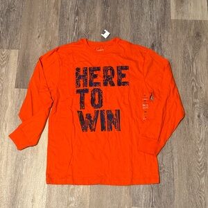 GapKids Orange 'Here to Win' Long Sleeve Tee. NWT